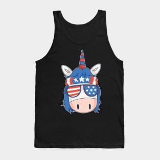 American unicorn rebels flag Tank Top